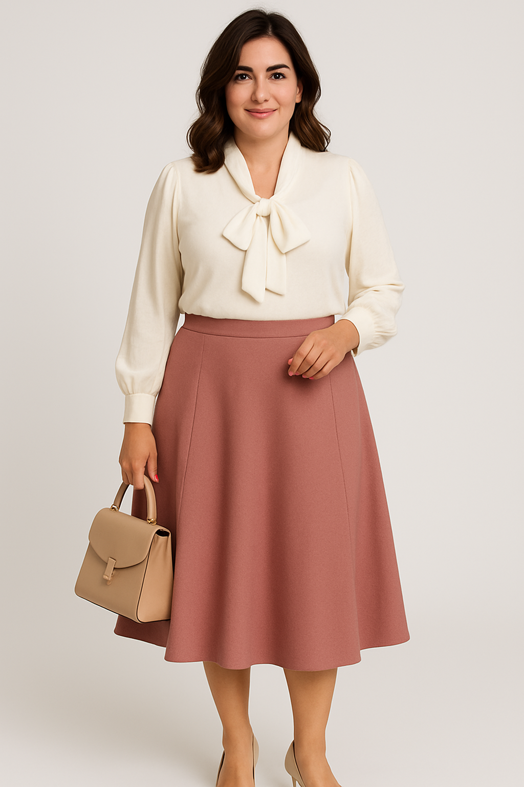 Terracotta Midi Skirt